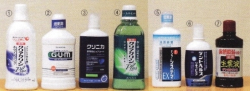 医薬部外品に分類される液体歯磨き（一例）